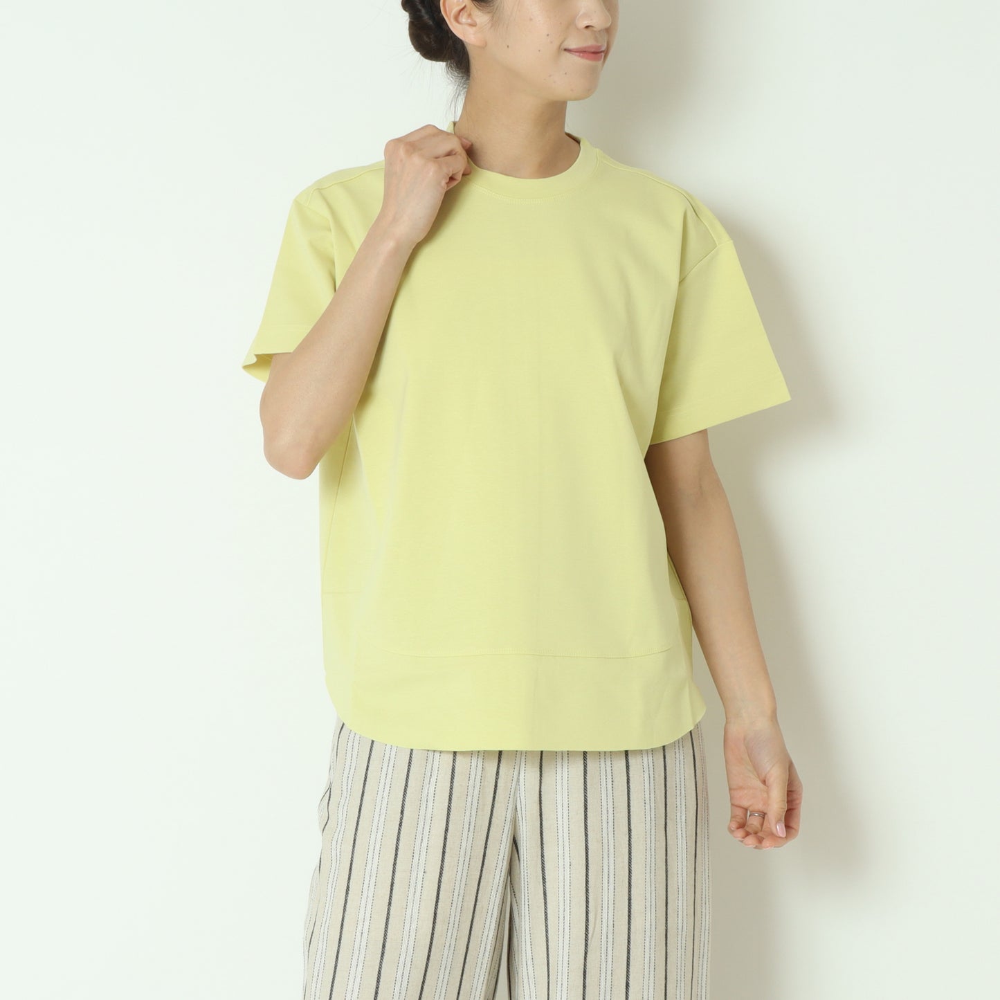 裾切り替え半袖カットソー　80255717