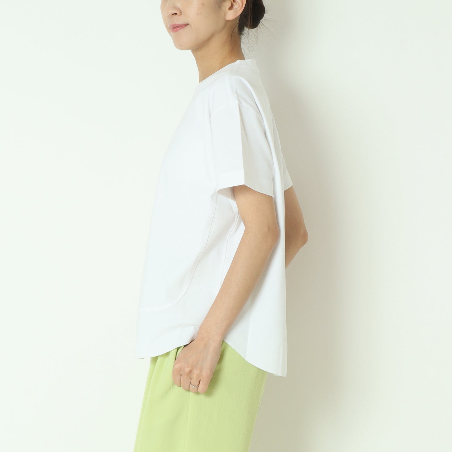 裾切り替え半袖カットソー　80255717