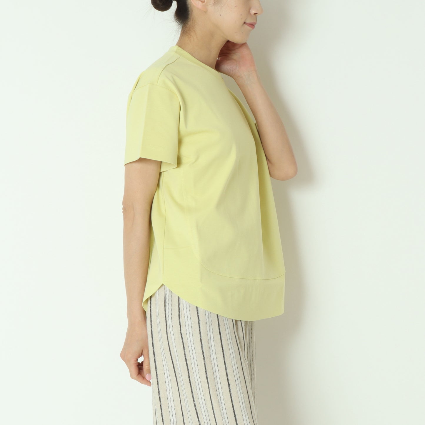 裾切り替え半袖カットソー　80255717