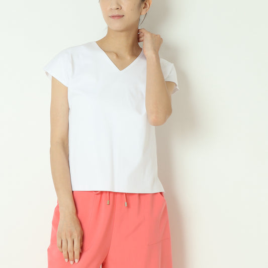 フレンチVネックTシャツ　80255003