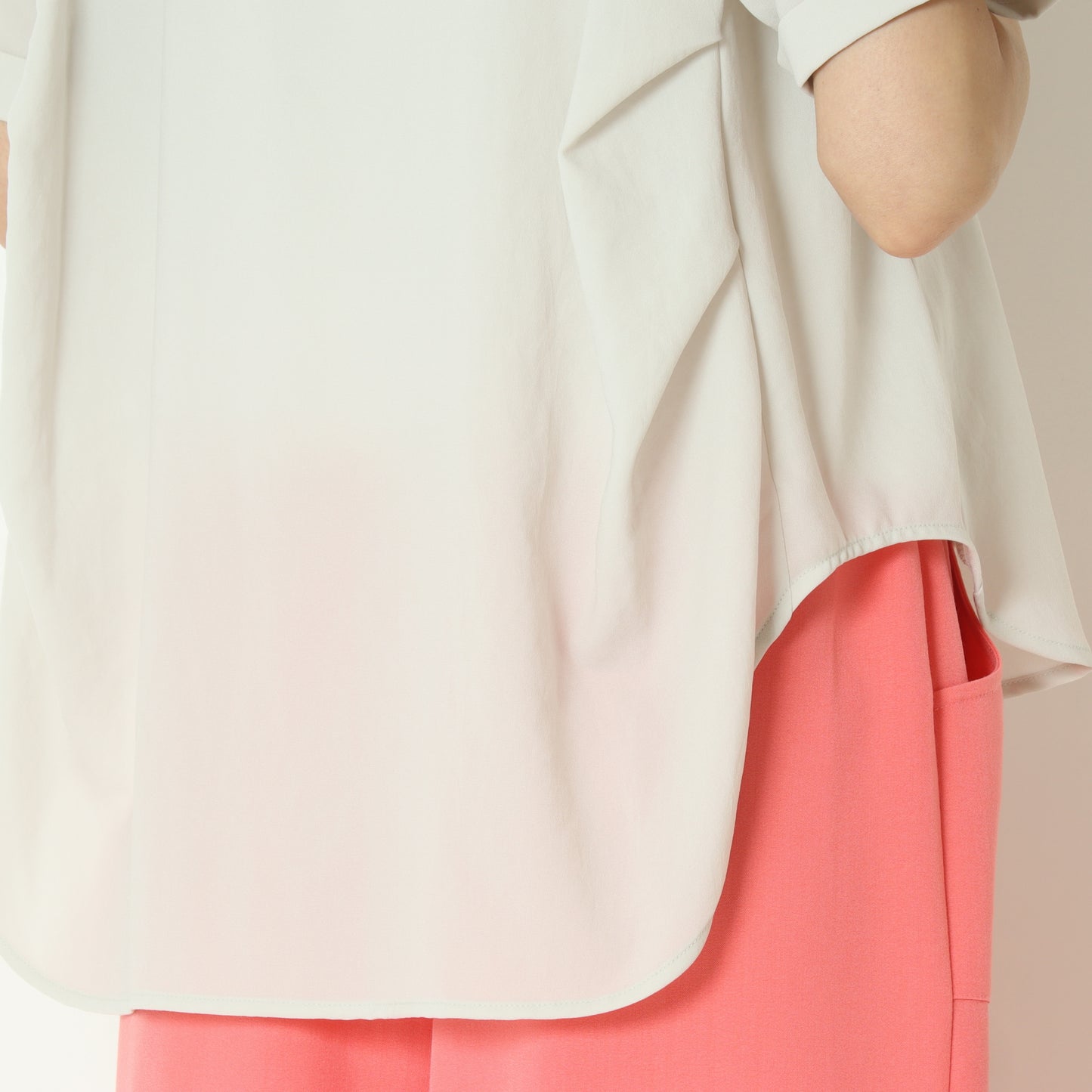 ストレッチシフォン半袖ブラウス　80242201
