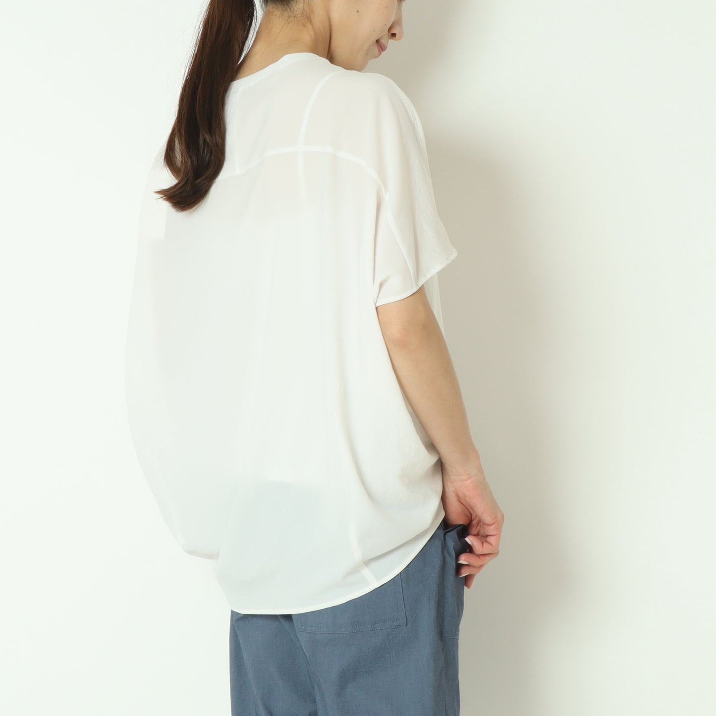 ストレッチシフォンドルマンブラウス　80242203