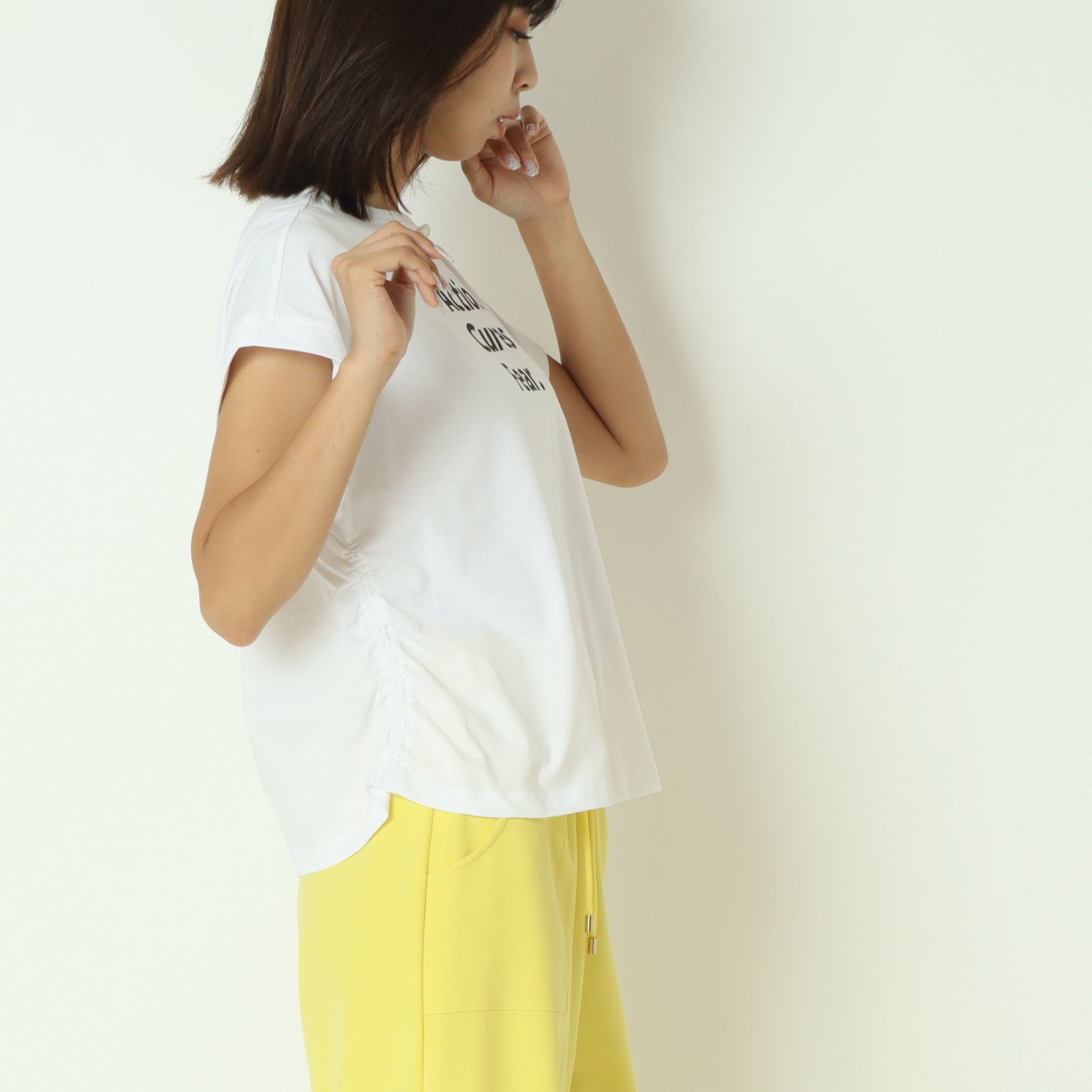 80255311 サイドゴムシャーリングTシャツ