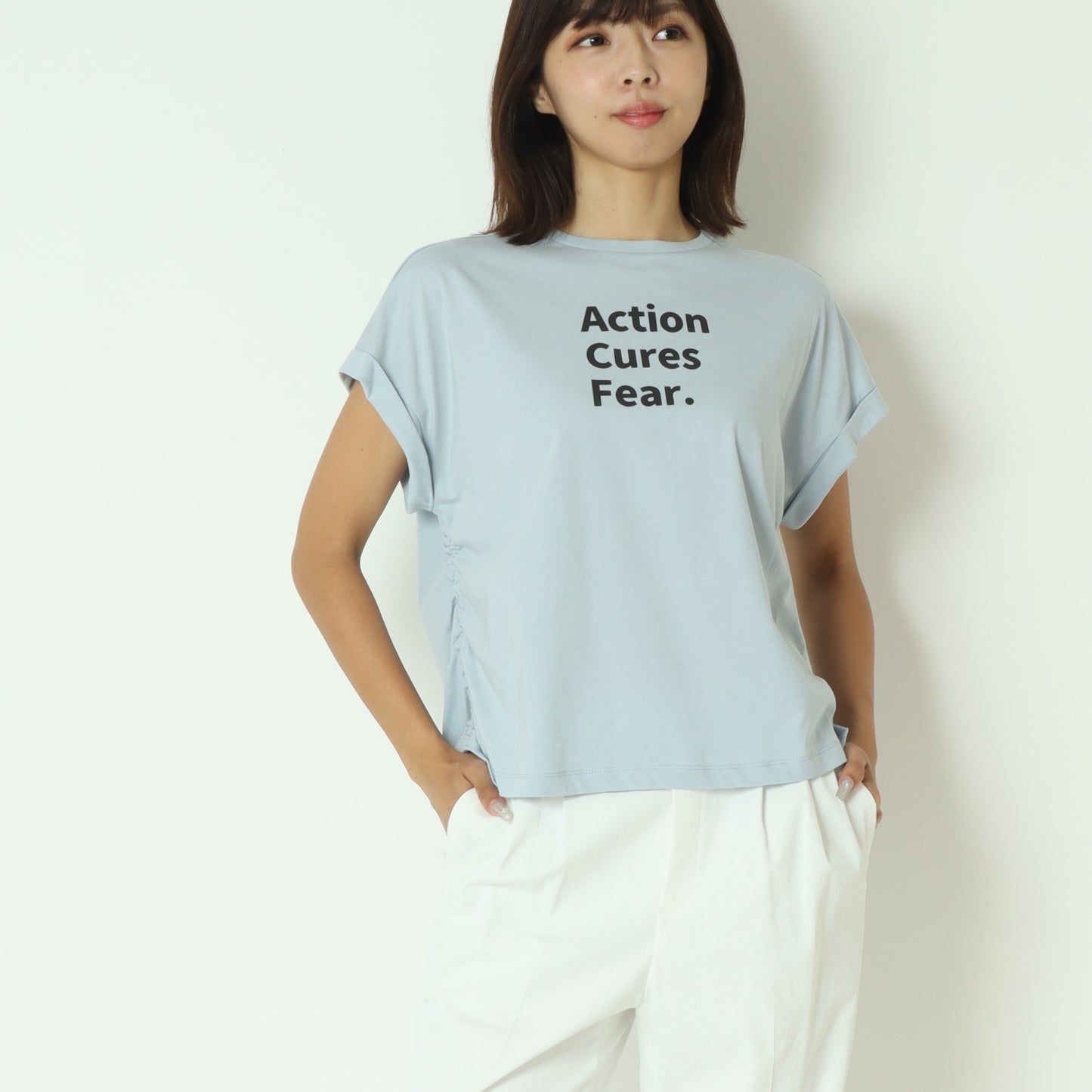80255311 サイドゴムシャーリングTシャツ