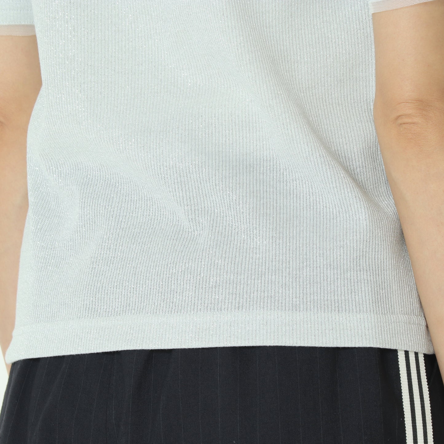 ラメリブショートスリーブTシャツ  8920773