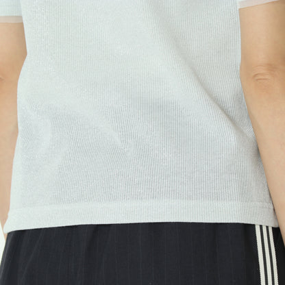 ラメリブショートスリーブTシャツ  8920773