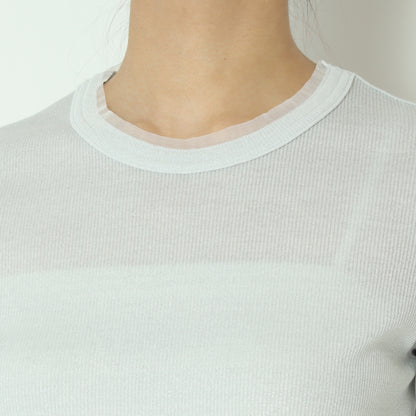 ラメリブショートスリーブTシャツ  8920773