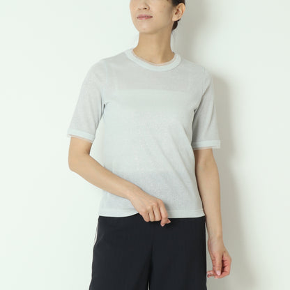 ラメリブショートスリーブTシャツ  8920773