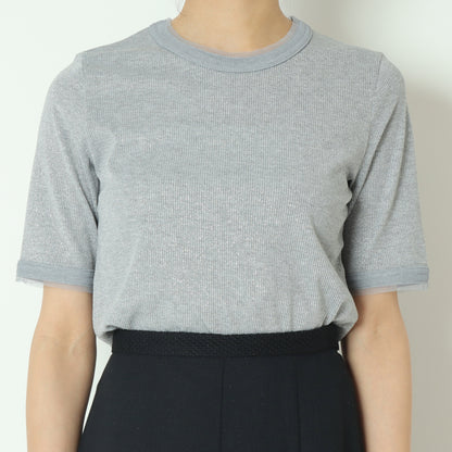 ラメリブショートスリーブTシャツ  8920773