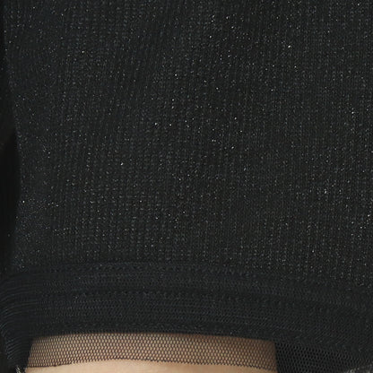 ラメリブショートスリーブTシャツ  8920773