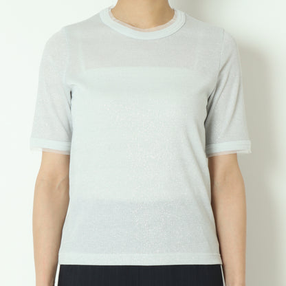 ラメリブショートスリーブTシャツ  8920773