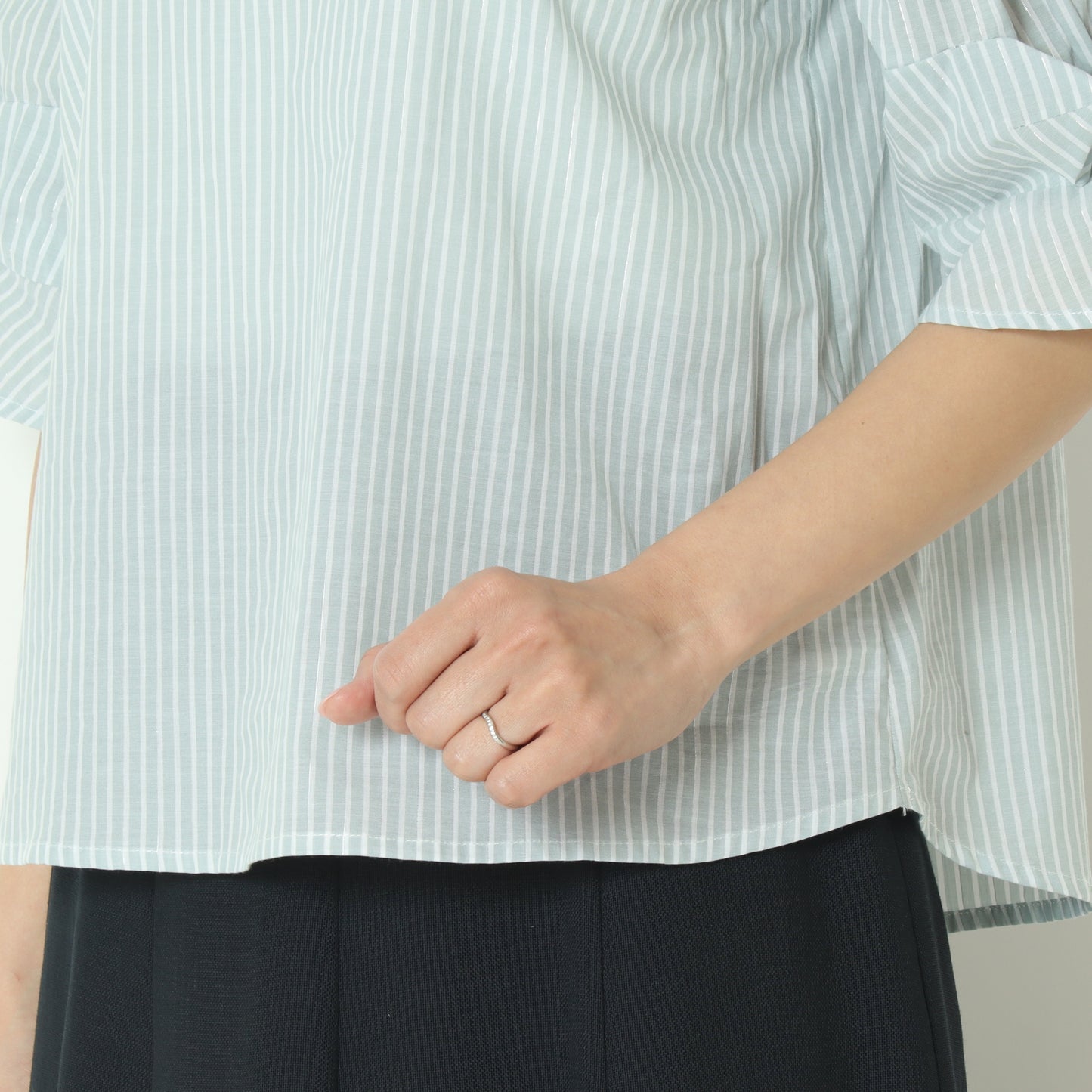 リボンスリーブブラウス　8556015