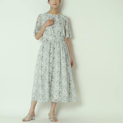花柄シフォンワンピース　8556029