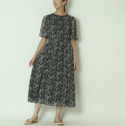 花柄シフォンワンピース　8556029