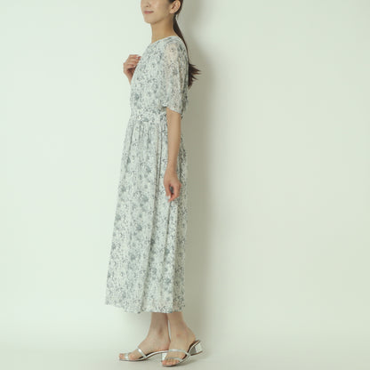 花柄シフォンワンピース　8556029