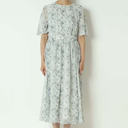 花柄シフォンワンピース　8556029