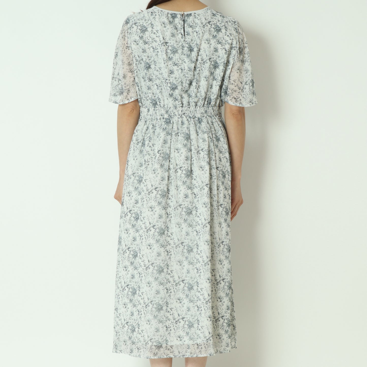 花柄シフォンワンピース　8556029