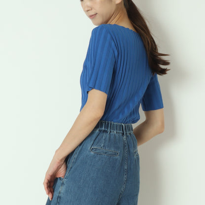 ワイドリブクルーネックニット 8556364