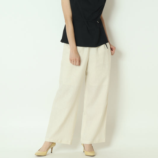 リネンワイドストレートパンツ　J4745A-25