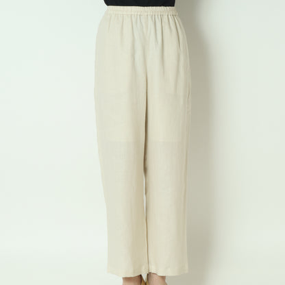 リネンワイドストレートパンツ　J4745A-25