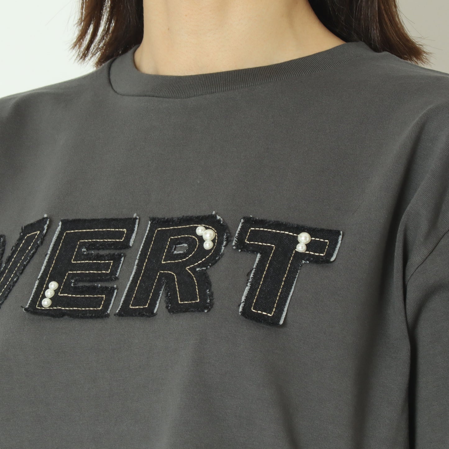 パールデニムロゴ Tシャツ　7521002