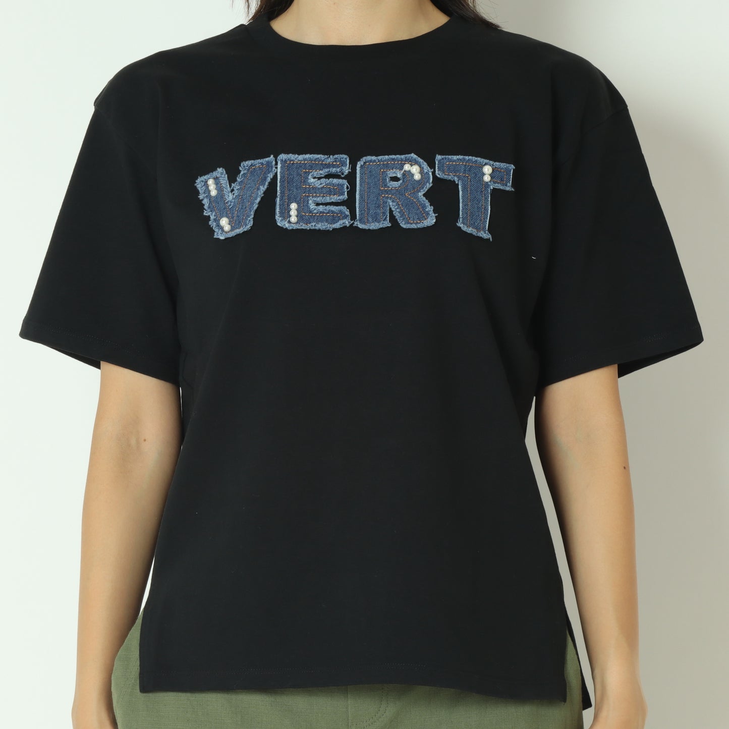 パールデニムロゴ Tシャツ　7521002