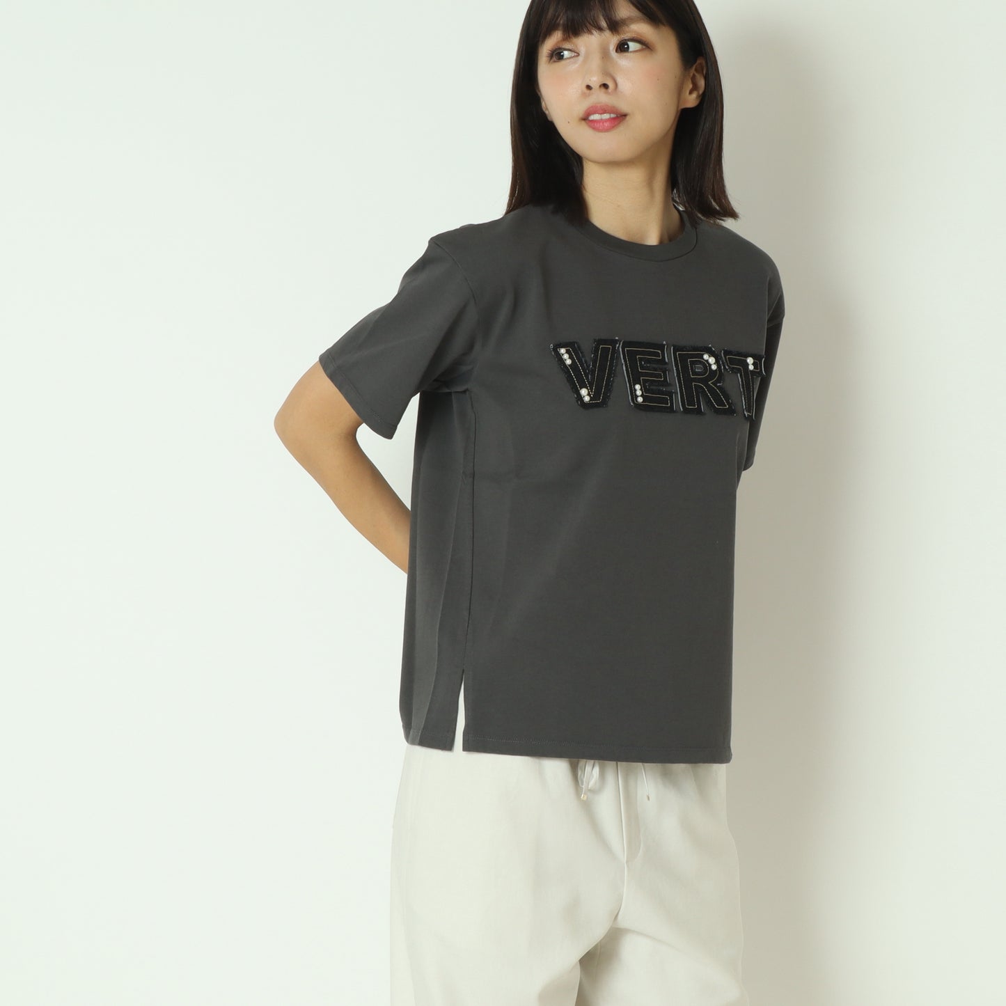 パールデニムロゴ Tシャツ　7521002