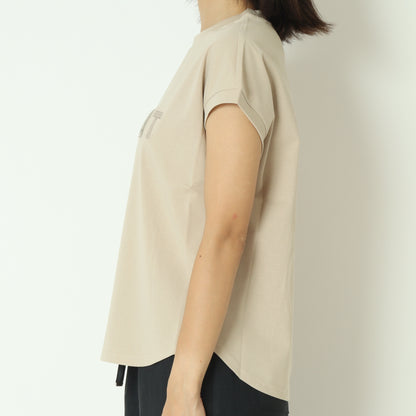 フレンチスリーブパールロゴTシャツ  7521003