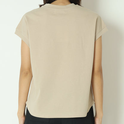 フレンチスリーブパールロゴTシャツ  7521003