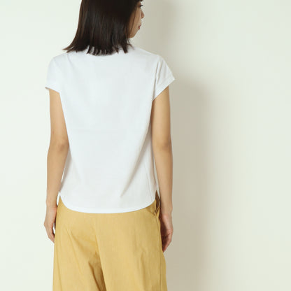 フレンチスリーブパールロゴTシャツ  7521003