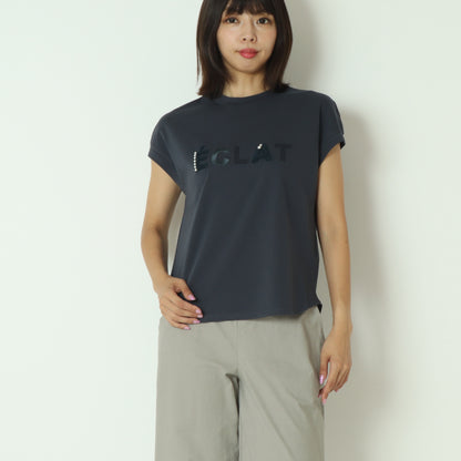 フレンチスリーブパールロゴTシャツ  7521003