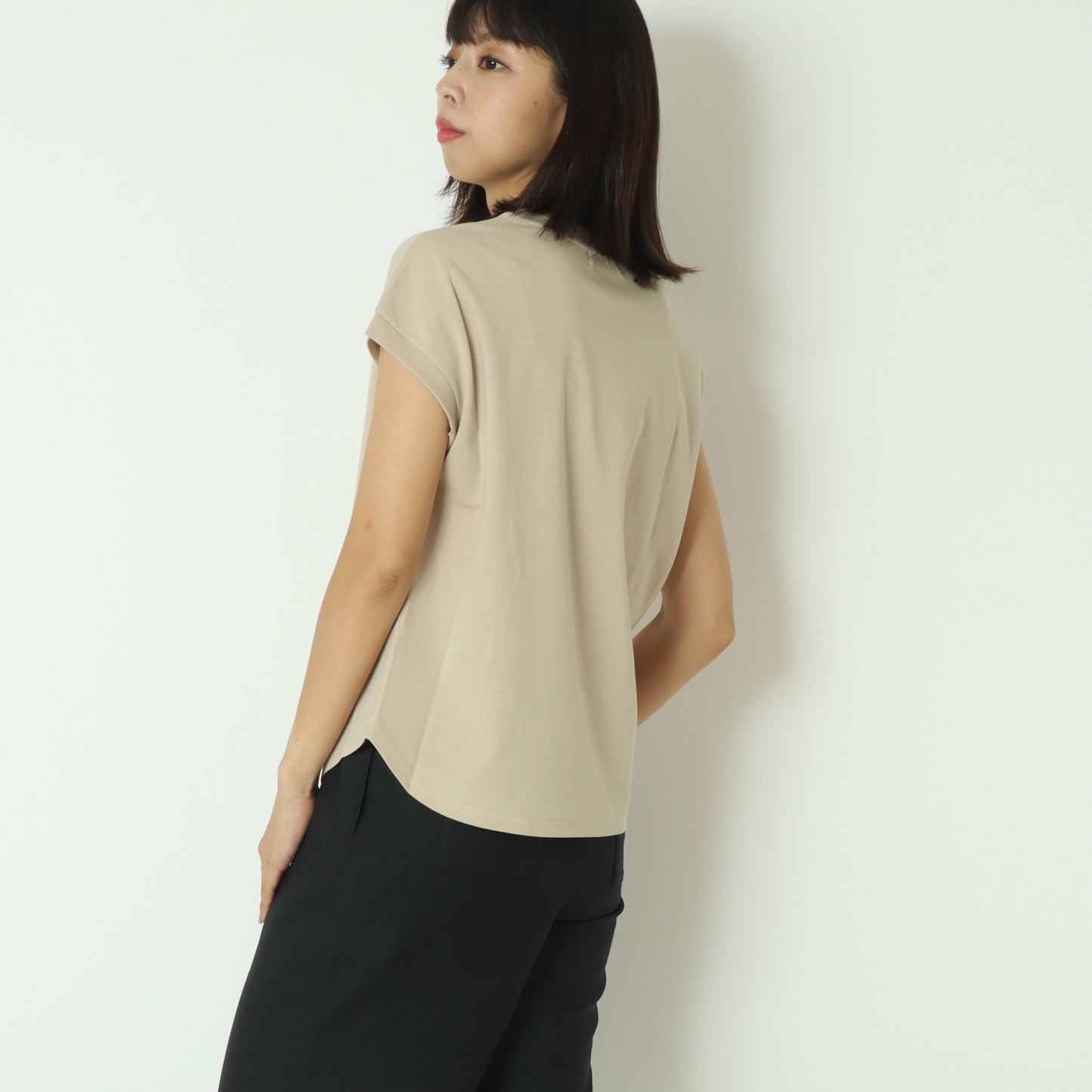 フレンチスリーブパールロゴTシャツ  7521003