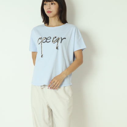 配色ロープロゴTシャツ  7521005