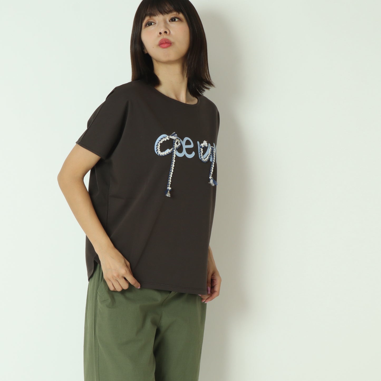配色ロープロゴTシャツ  7521005