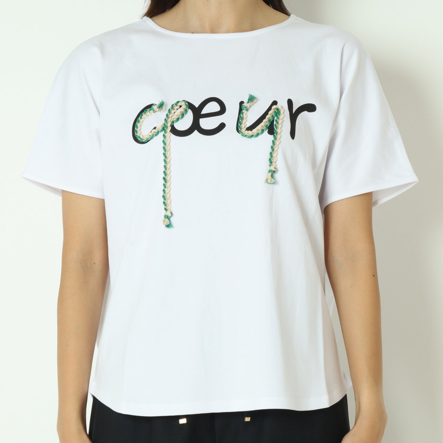 配色ロープロゴTシャツ  7521005
