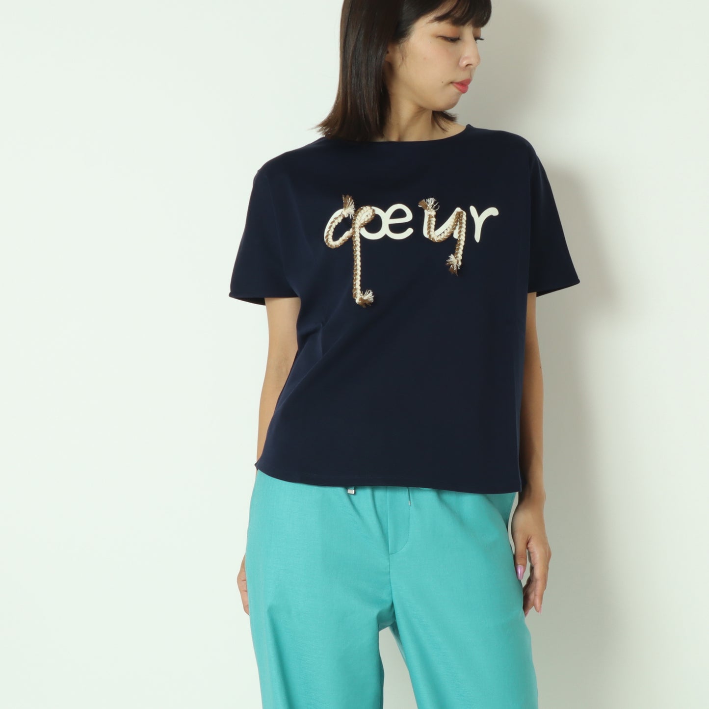 配色ロープロゴTシャツ  7521005