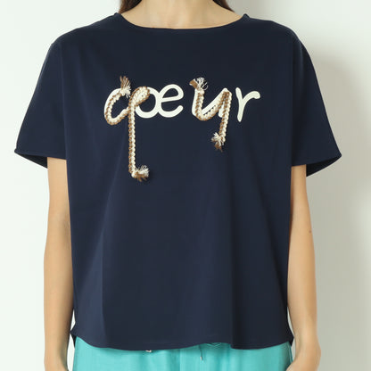 配色ロープロゴTシャツ  7521005