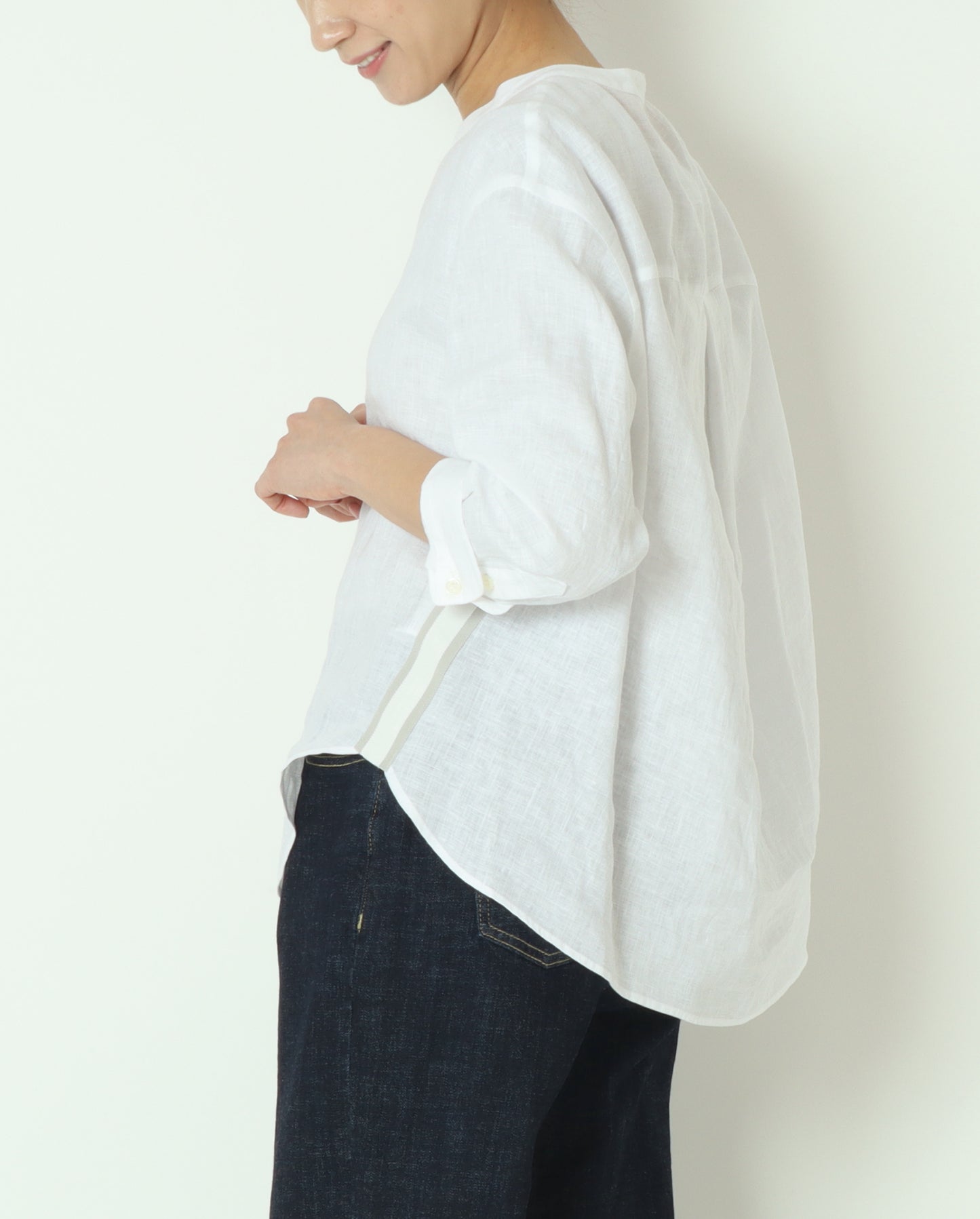 フレンチリネンサイドラインシャツ　511424
