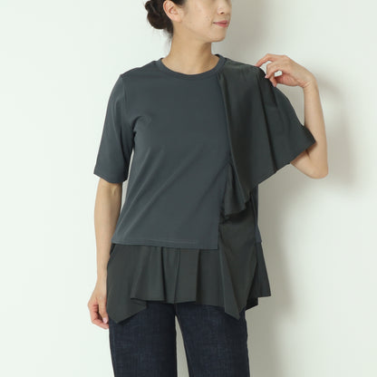 天竺×ストレッチドッキングアシメトップス 51295051