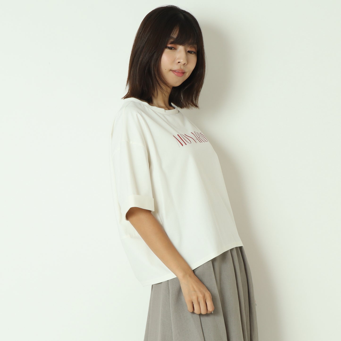 コクーンシルエットロゴTシャツ  55025645