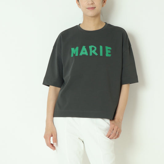 テープロゴ五分袖Tシャツ　14103A