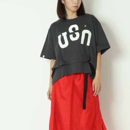 USUロゴステッチワークTシャツ 25M-MT-39