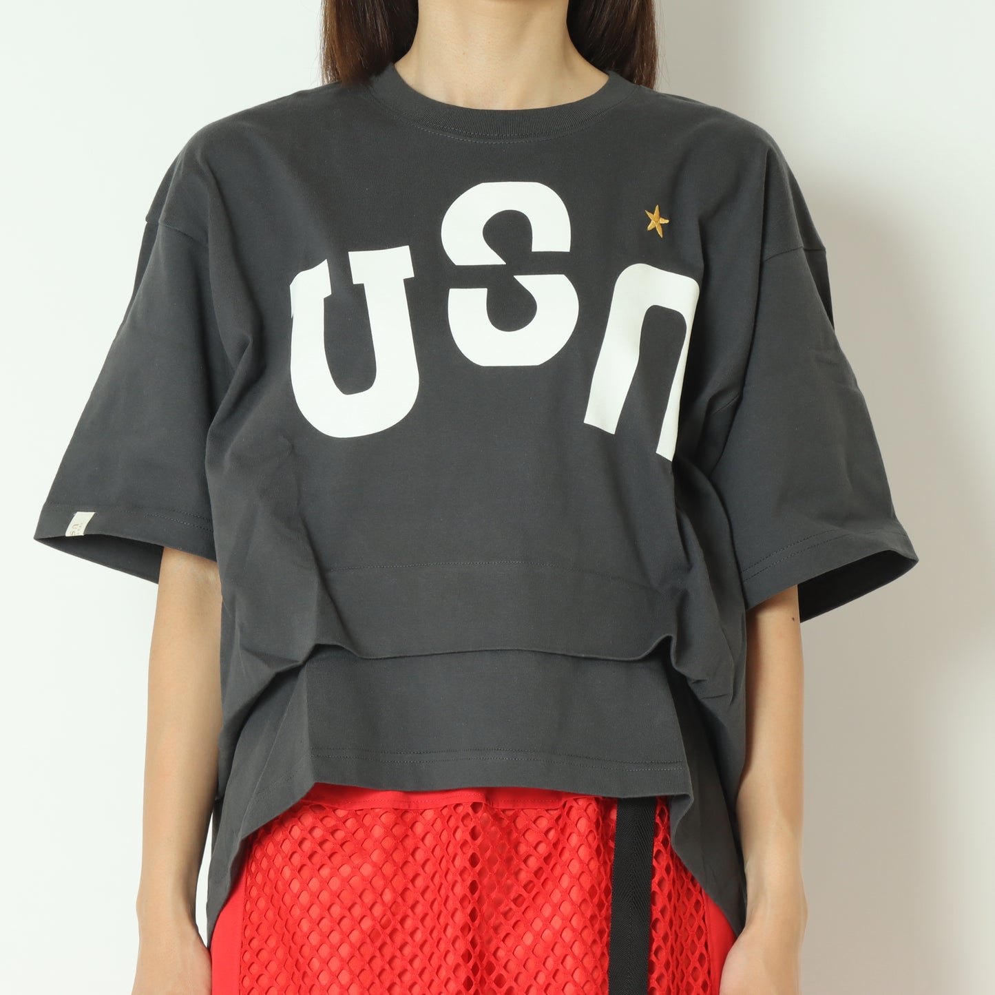 USUロゴステッチワークTシャツ 25M-MT-39