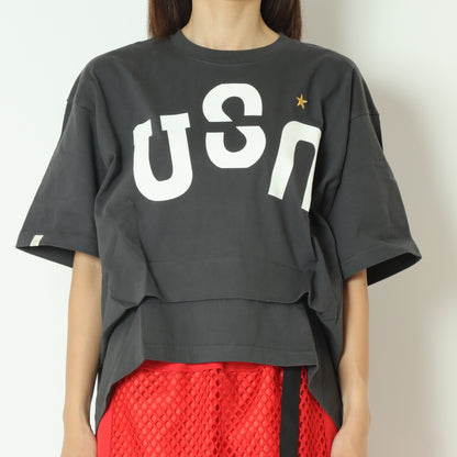 USUロゴステッチワークTシャツ 25M-MT-39