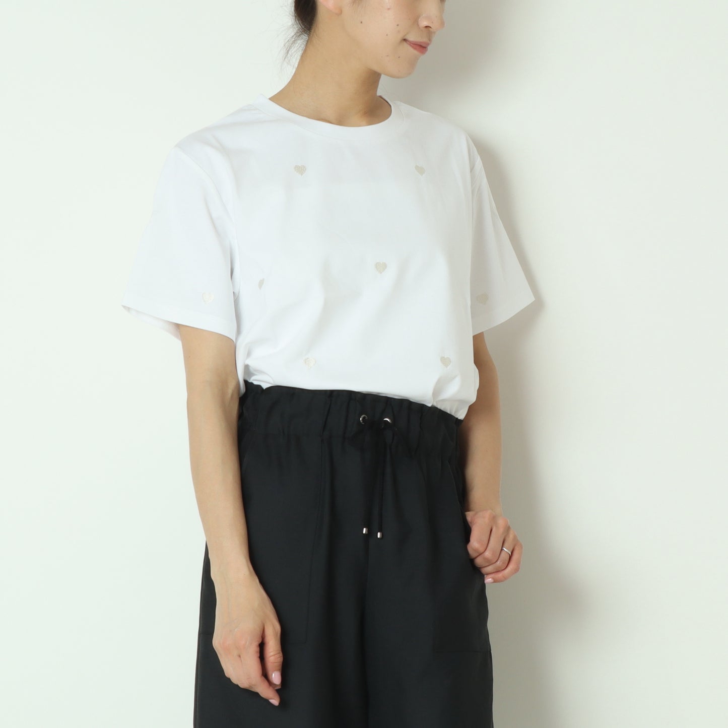 ハート刺繍Tシャツ  733230