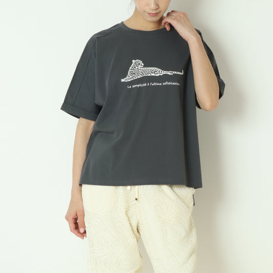 ジャガープリントTシャツ  730309