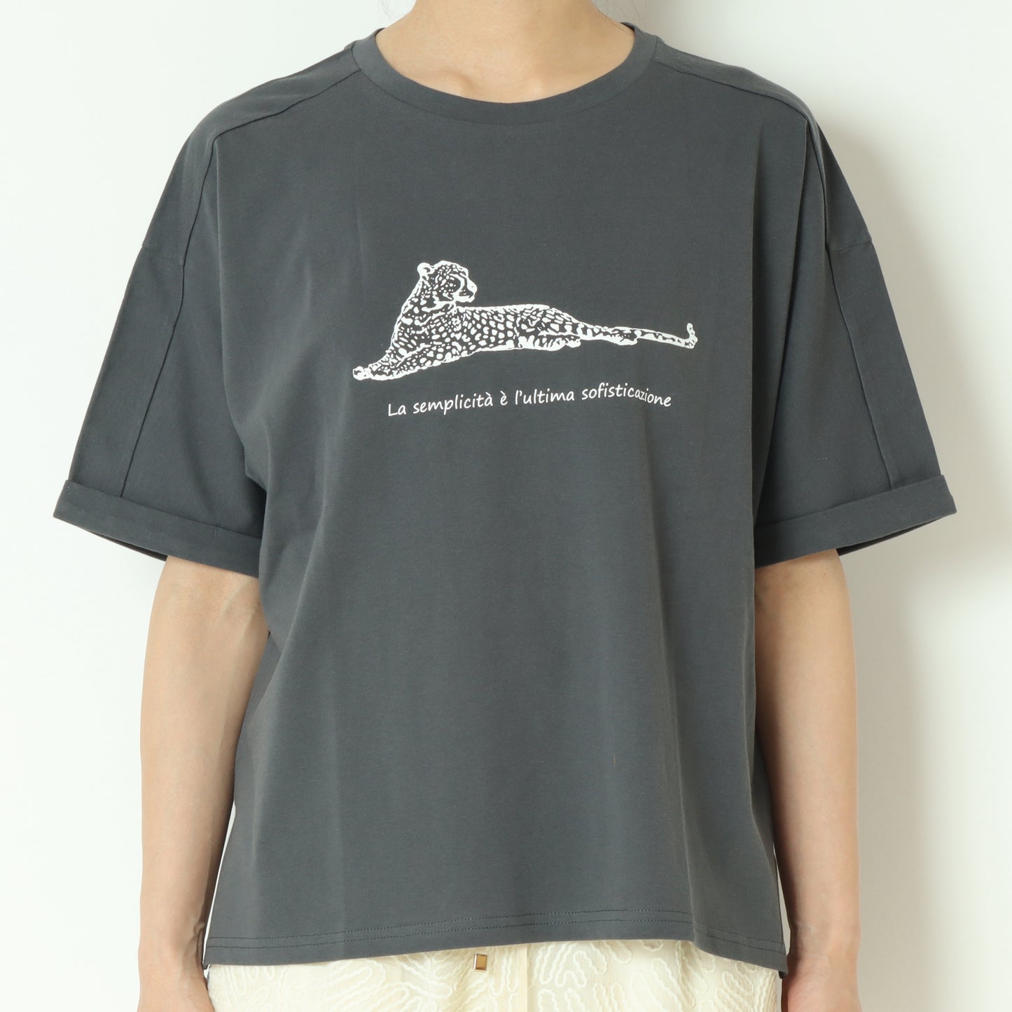 ジャガープリントTシャツ  730309