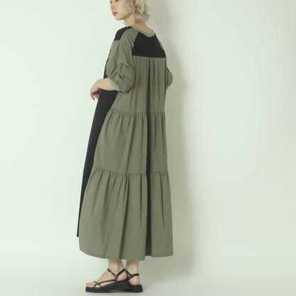バックティアードワンピース 70050-7113