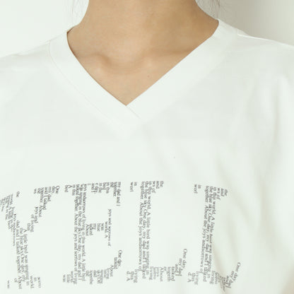 VネックロゴTシャツ  H525119