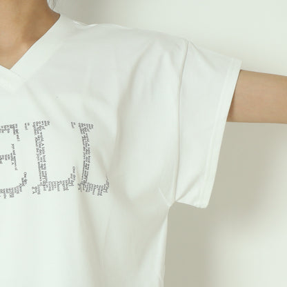 VネックロゴTシャツ  H525119